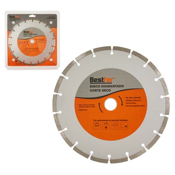 Disco Diamantado 230mm Segmentado C/Bucha Bfh2510 Besfter-98fcaf2b-7518-428f-9ecb-58d9a6bb17b8