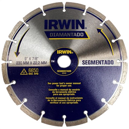Disco Diamantado 230MM X 7/8" Segmentado Premium Irwin