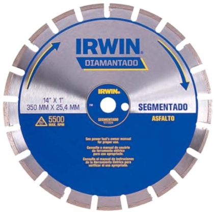 Disco Diamantado 350MM Para Asfalto Premium Irwin-d863f87d-41f8-4cae-8913-8d731eff2246