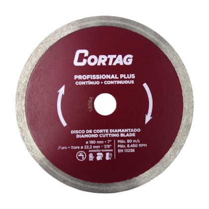 Disco Diamantado Continuo 180x22,2mm Cortag-c39654fc-67cd-4552-b8e5-b551041cc38d
