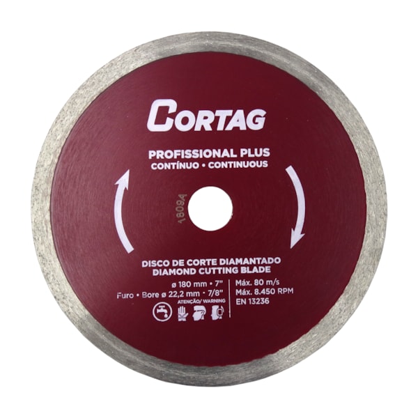 Disco Diamantado Continuo 180x22,2mm Cortag-17e10b82-a698-4c3c-8149-0876fb71f757