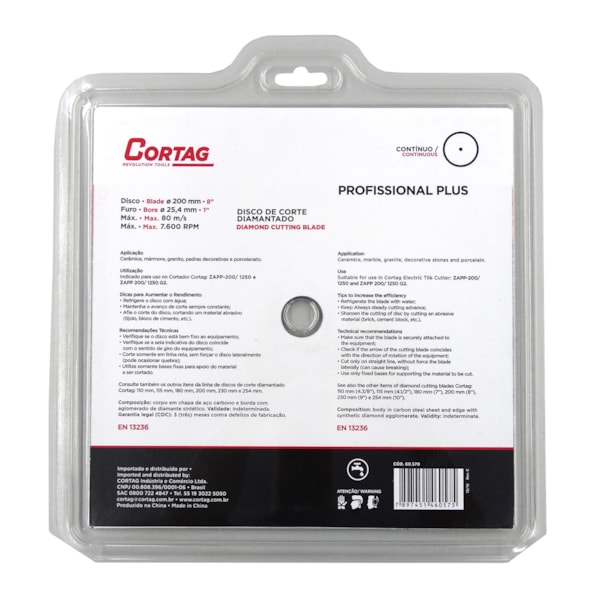 Disco Diamantado Contínuo 200x25,4mm Cortag-769d5e6b-3747-44b8-8e60-bede1f6d33a0