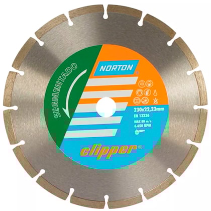 Disco Diamantado Segmentado 230x22mm Norton-4228c80b-87eb-44b6-b996-8a81b028fc20