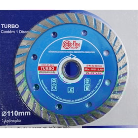 Disco Diamantado Turbo 110 x 20 mm Disflex