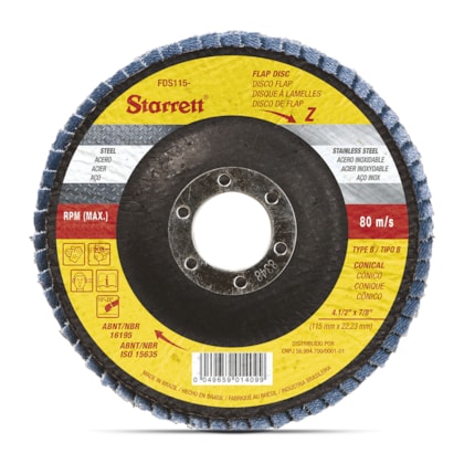 Disco Flap 115x22,23mm Grão 120 Starrett-ac12af23-c02f-43ce-99df-2eb5a0274c46