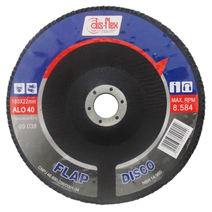 Disco Flap 180 x 22mm GR40 Disflex