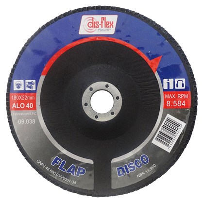 Disco Flap 180 x 22mm GR40 Disflex