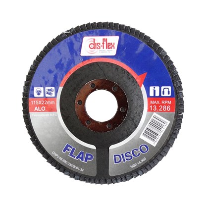 Disco Flap para Desbaste 115x22mm Grão 100 Disflex