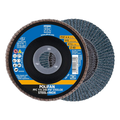 Disco Lamelar Flap Polifan PSF 115mm x 22mm GR40 Plast Steelox 69398182 Pferd-9657c63e-ea9e-4d8a-a1fe-b94c3ca5040a