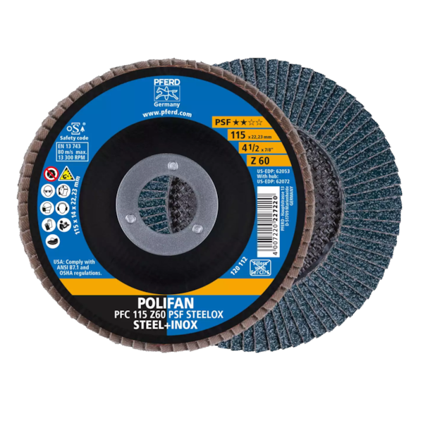 Disco Lamelar Flap Polifan PSF 115mm x 22mm GR60 Plast Steelox 67766115 Pferd-2c608a76-0ce0-47de-b673-53ac67981413