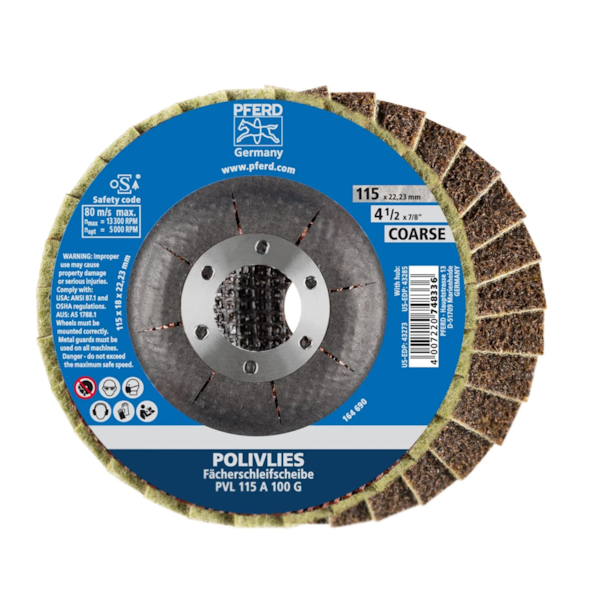 Disco Lamelar Flap PVL 115mm x 22mm GR100G Manta Abrasiva 47202623 Pferd-c69cf60f-7f38-41ec-81b3-ecf97a2644aa