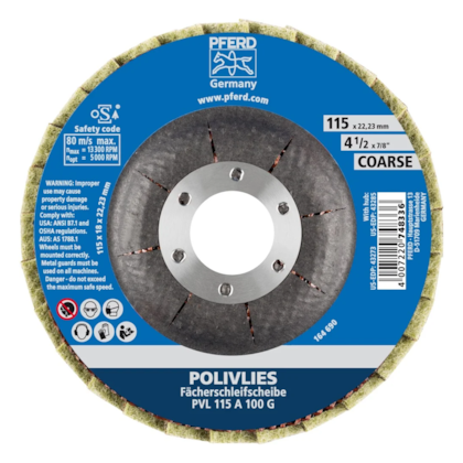 Disco Lamelar Flap PVL 115mm x 22mm GR100G Manta Abrasiva 47202623 Pferd-693572ad-b8ba-4cec-8303-576356aecc34