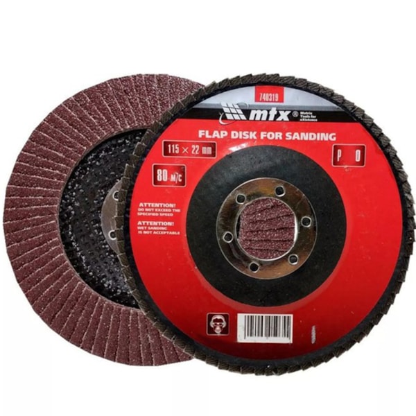Disco Lixa Flap 115mm x 22mm GR100 MTX-7885b323-24ea-47ee-a58d-6a93205573b2