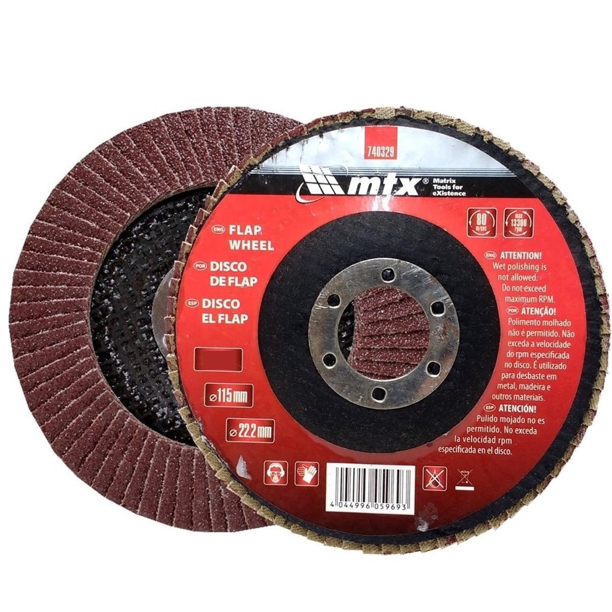 Disco Lixa Flap 115mm x 22mm GR120 MTX | Ultra Maquinas