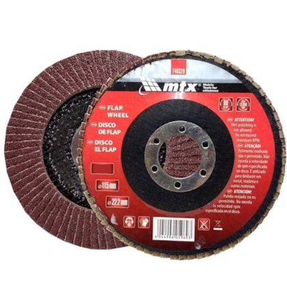 Disco Lixa Flap 115mm x 22mm GR120 MTX-1d532dda-af07-46d1-8a4a-dc4e89db9d09