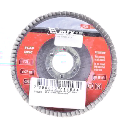 Disco Lixa Flap 115mm x 22mm GR25 MTX-9f95d6cd-699c-4374-84e9-4ced7066c596