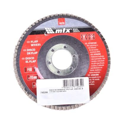 Disco Lixa Flap 115mm x 22mm GR80 MTX-3149840d-9547-40dd-94a0-f0f98bb701b0