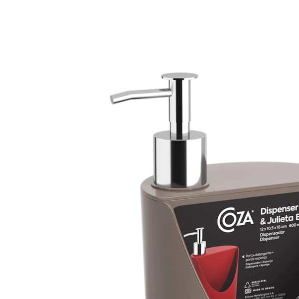 Dispenser Basic para Detergente e Esponja 600ml Warm Grey 10837/00126 Coza-444a47f6-fafb-4158-8c88-fad04fda8160