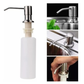 Dispenser e Dosador de Plástico Sabão Líquido e Detergente Embutir GH051 Globalmix