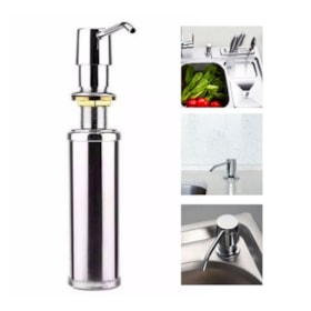Dispenser e Dosador Inox Sabão Líquido e Detergente Embutir GH050 Globalmix