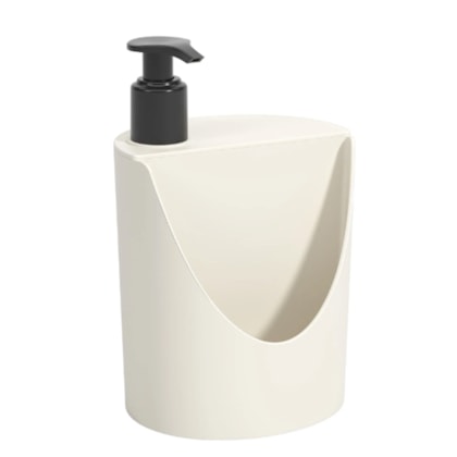 Dispenser para detergente e esponja basic 600ml cinza claro 10837/0468 Coza-d3094791-c882-44af-9a87-2b50e5e418eb