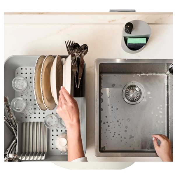 Dispenser para detergente e esponja basic 600ml cinza claro 10837/0468 Coza-0105c3cf-f772-44eb-aa31-b5f7669b9eef