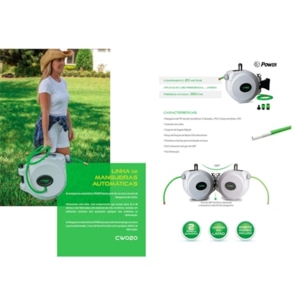 Enrolador de Mangueira de Jardim Automática 20M CW020 Power-0a25e1b3-2afc-4cf0-ac2d-91937199e3ad