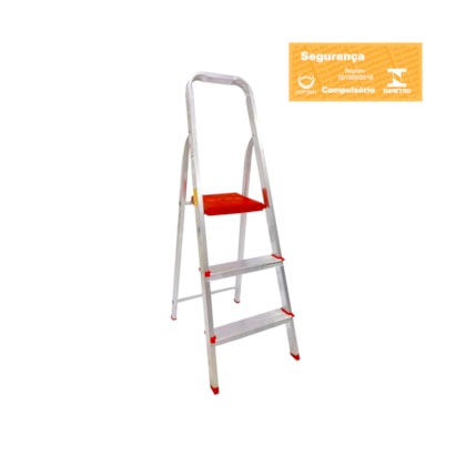Escada de Alumínio 3 Degraus ESC0062 Botafogo-1bfab556-23a5-4b66-a8c4-72c5dab061d0