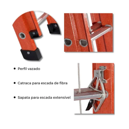 Escada de Fibra Vidro Extensível 4,50x7,80 EFD104 Escafort-821fbbd2-60f9-4dbb-8c91-899707779c4a