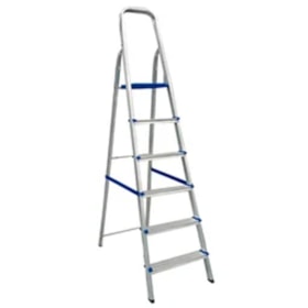 Escada Doméstica Alumínio 6 Degraus R-006 Real Escadas