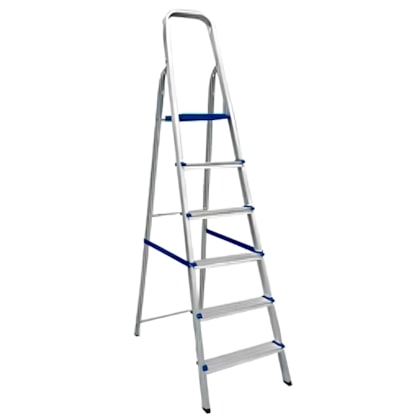 Escada Doméstica Alumínio 6 Degraus R-006 Real Escadas-c8c2c8a2-88e4-4585-b938-62c57d4f9aee