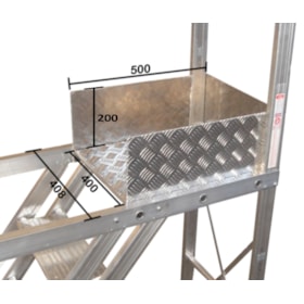 Escada Trepadeira Alumínio com Corrimão 12 Degraus TR302 Alulev