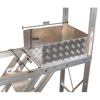Escada Trepadeira Alumínio com Corrimão 12 Degraus TR302 Alulev-9189a022-d4ad-4183-b503-ffeb399fa0bc