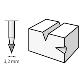 Escariador Cônico de Alta Velocidade 3,2mm 118 Dremel