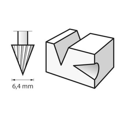 Escariador Cônico Gravador 6,4mm 2 Peças 26150125AC Dremel-da1b3a0d-9049-421a-a1e8-dcc4a03a7a93