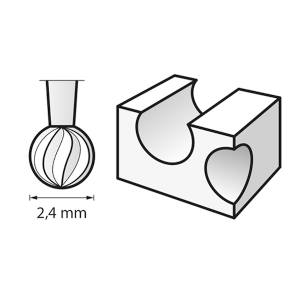Escariador Esférico de Alta Velocidade 3/32