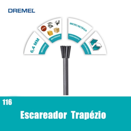 Escariador Trapezoidal 116 Cônico 1/4 Pol. 2615000116 Dremel-c32b0d89-febd-4d9f-9b4d-3ca987bf3bc1
