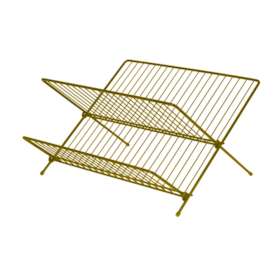 Escorredor De Louça Dobrável c/abas Dourado Viena 992235 Bel