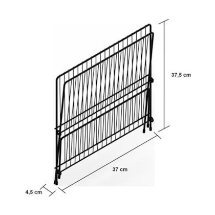Escorredor De Louça Dobrável c/abas Preto Viena 992207 Bel -c388878d-2176-4cee-9f4b-c847a3db0fd7