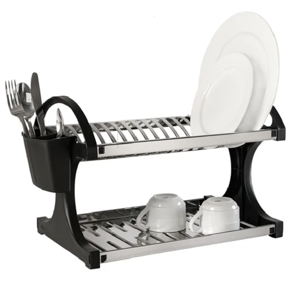 Escorredor de Louça  p/ 16 Pratos com Dispenser de Talher Suprema em Inox 2104/211 Brinox-a252a316-58a2-4073-8771-dd22c97b75e1