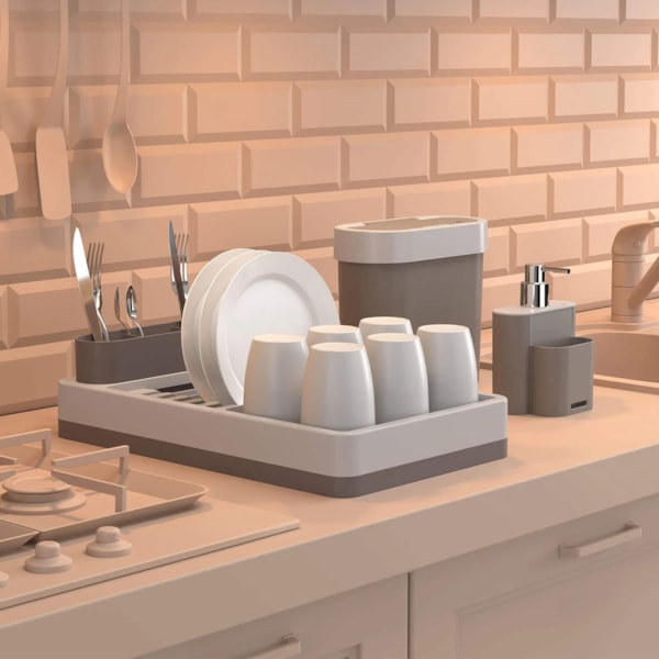 Escorredor de Louças Flat Cinza Quente e Cinza Claro 17000/1334 Coza-1b805483-cc1a-449b-bdf7-c333177c0a52