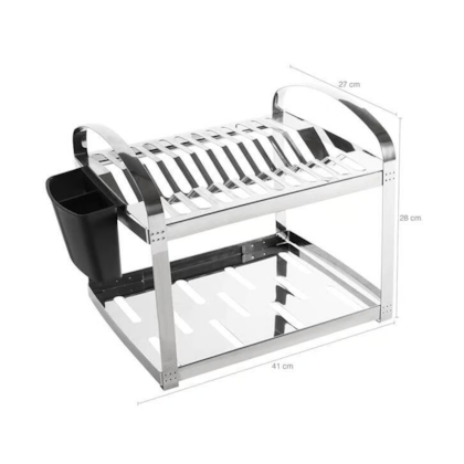 Escorredor De Pratos em Inox com Dispenser New Glass 600ml 2099/492 Brinox-637bd348-1f79-4df4-985b-54f84714f704