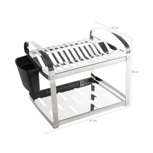 Escorredor De Pratos em Inox com Dispenser New Glass 600ml 2099/492 Brinox-388ec469-39bf-45a0-aed5-327a2fa7110c
