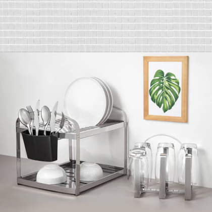 Escorredor De Pratos em Inox com Dispenser New Glass 600ml 2099/492 Brinox-ed9a65ba-890b-4f8f-a365-653095faa41a