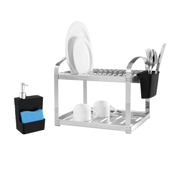 Escorredor De Pratos em Inox com Dispenser New Glass 600ml 2099/492 Brinox-a4fb457b-123c-41bd-bb9e-fc77714dd44d