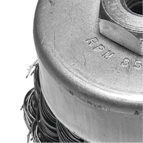 Escova Aço Carbono Copo Trançada 4 x 1/4 POL 100mm 3001 Abrasfer