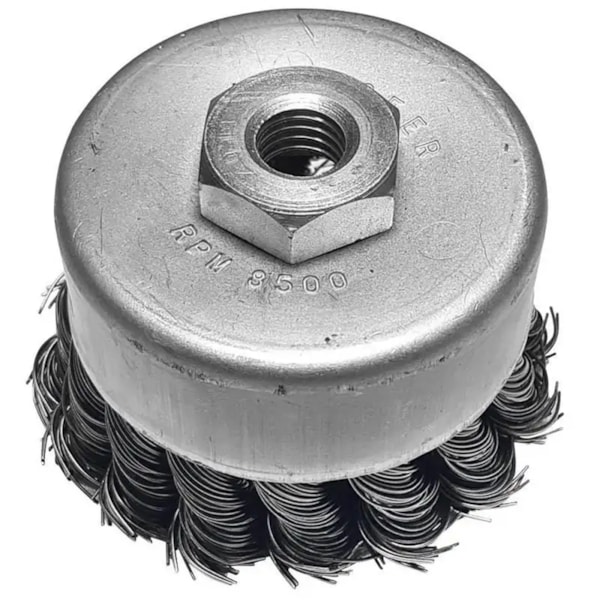 Escova Aço Carbono Copo Trançada 4 x 1/4 POL 100mm 3001 Abrasfer-3a53866f-adf6-48b0-a965-9d91712ceaaf