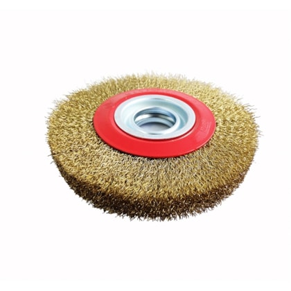 Escova Circular de Aço Latonada 150x19x32mm com Buchas Disflex-194eae94-4003-45fb-86bd-566f40163490