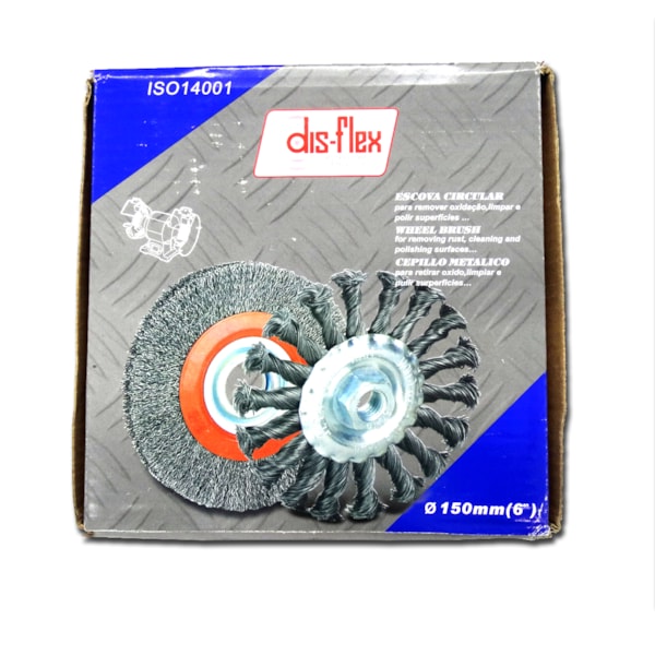 Escova Circular de Aço Latonada 6x1/2