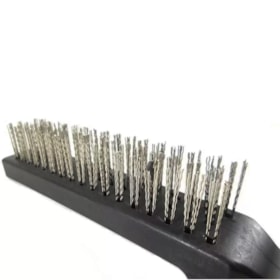 Escova Manual De Aço Com Cabo De Plástico 1777/3 Abrasfer